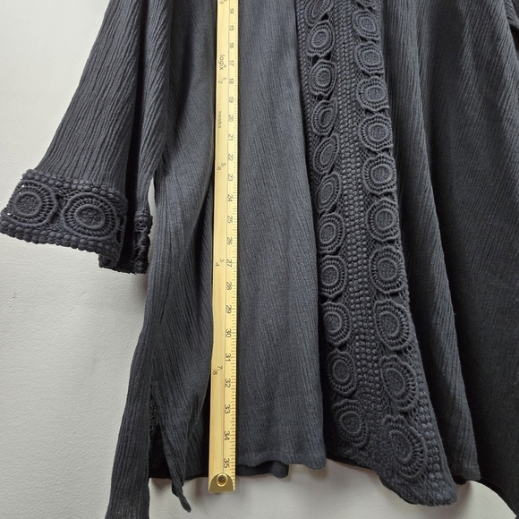 SWIMSUITS FOR ALL Cover-up V-Neck Dress Flare Long Sleeve Black Women Size 22/24 - Picture 10 of 10